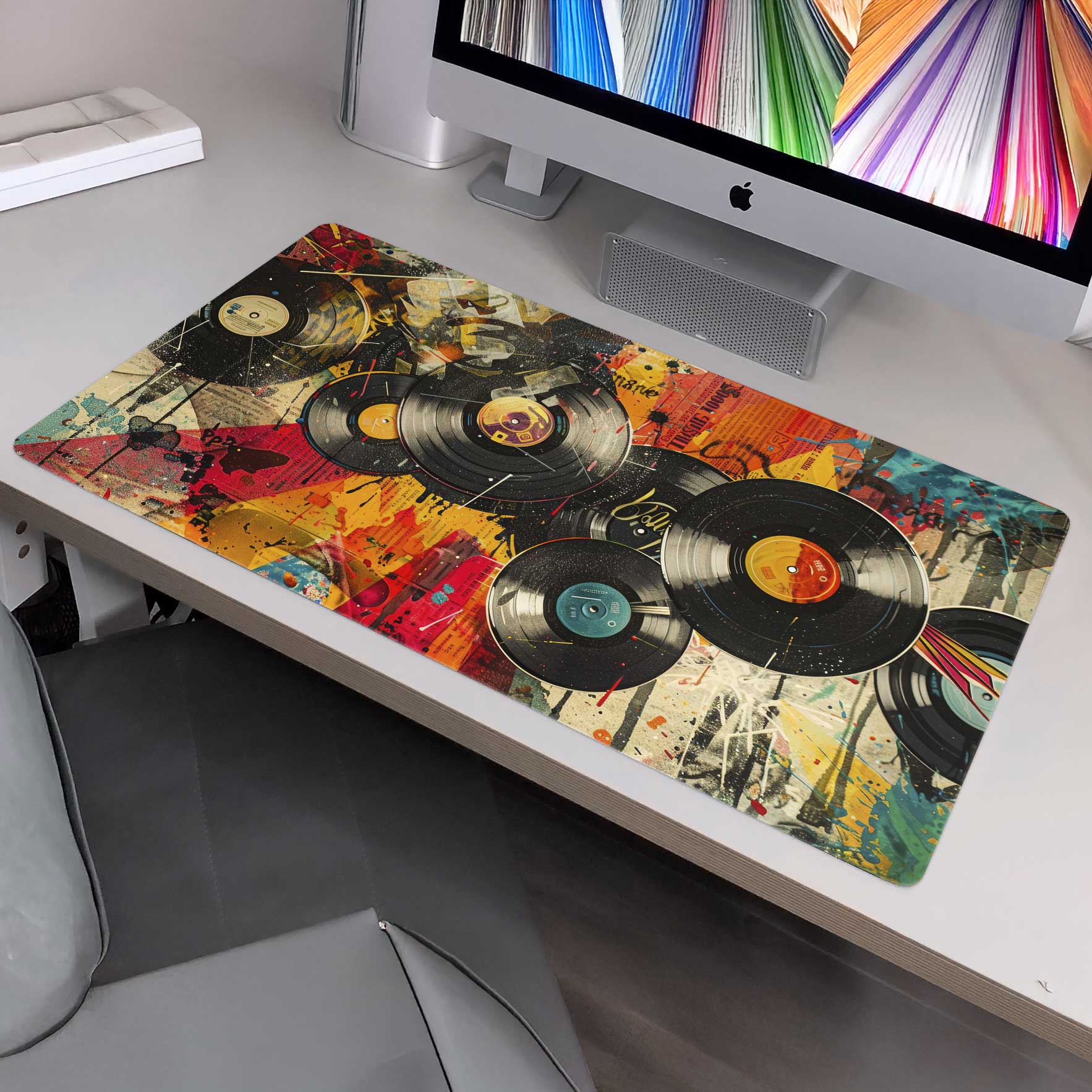 Retro Vinyl Record Gaming Mat